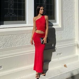 Peppermayo red dress cutout